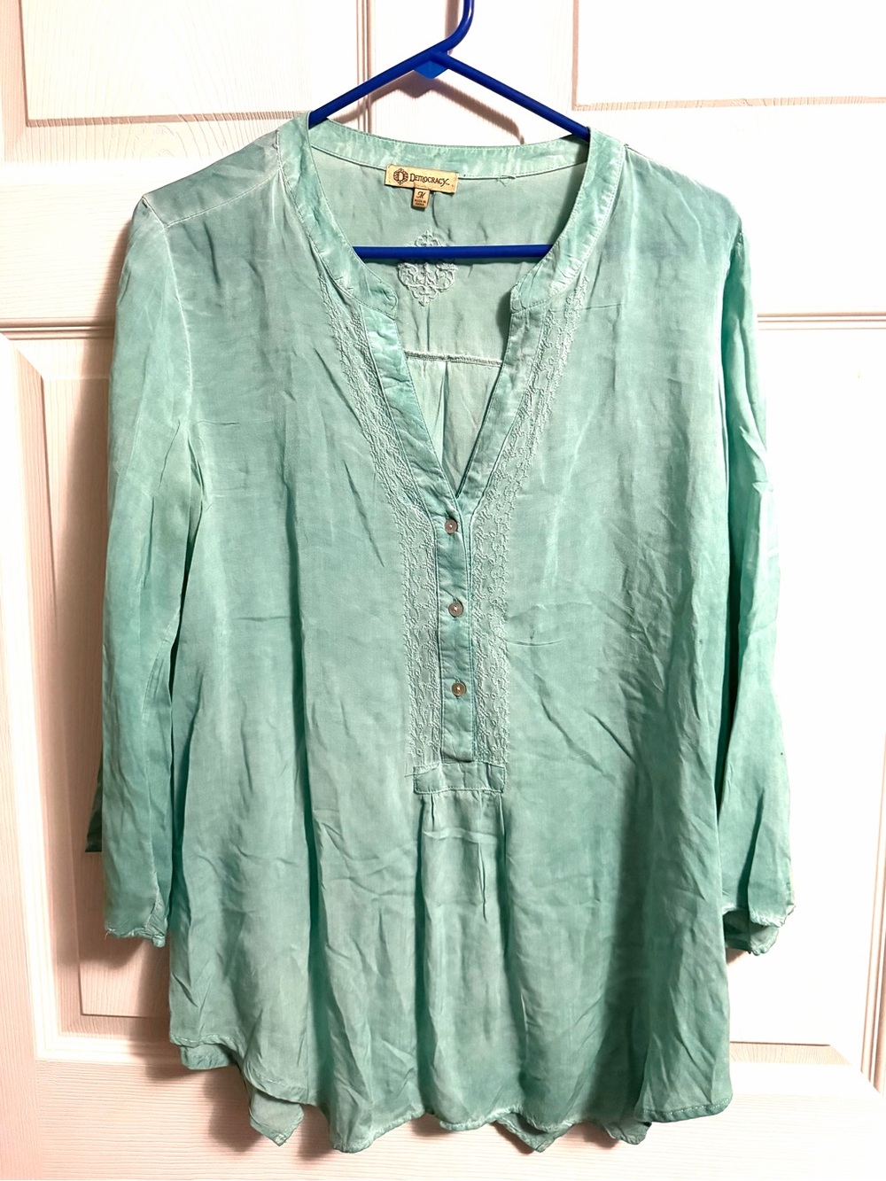 Democracy Mint Green Tunic Blouse